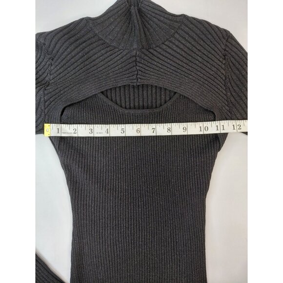 Women's Ribbed Knit Open Back Sweater Top xs - Picture 12 of 13